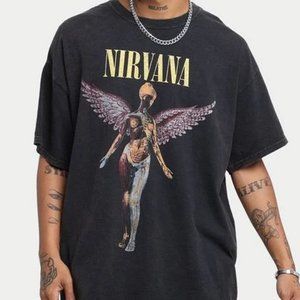 Vintage Y2K Nirvana Incesticide Tour Band Rock T-shirt